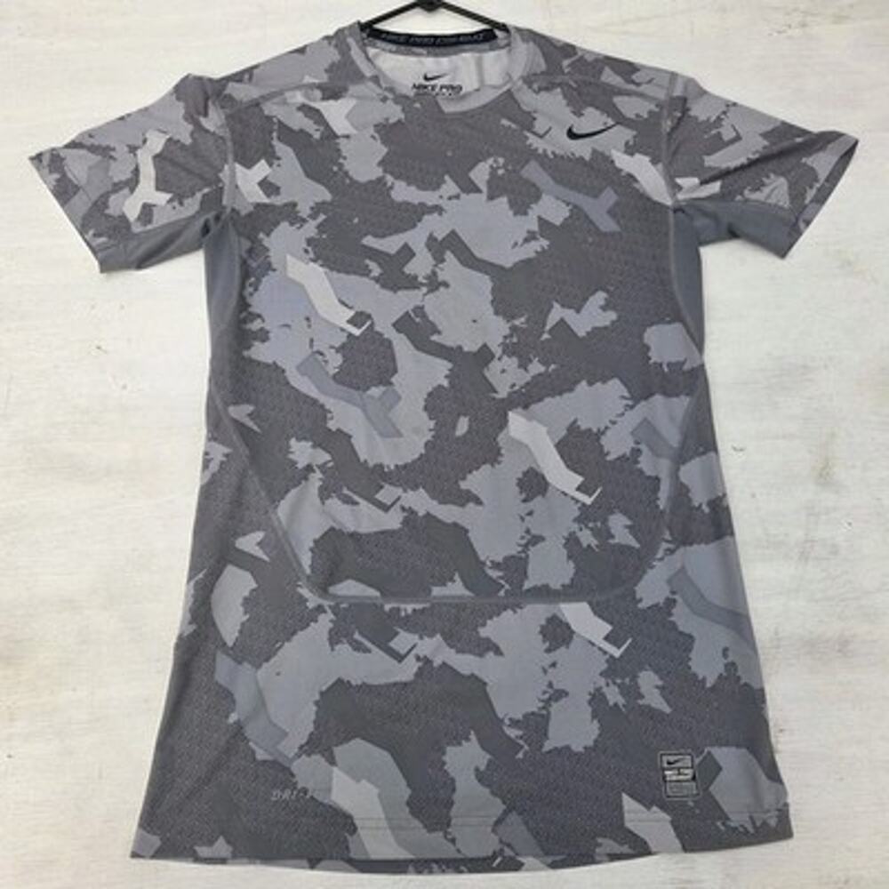 Nike Pro Combat Dri-FIT Compression Shirt Men’s Sz XL Gray Digital Camo Workout